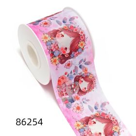 Animal Cartoon Ribbon Printing Ribbon Thermal Transfer Ribbon Flower Diy Ribbon Roll (Option: Style 86254-22mm-50yards)