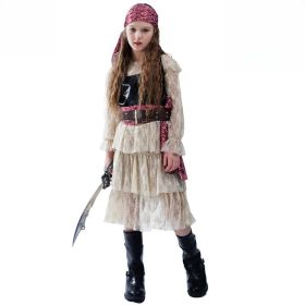 Lace Pirate Skirt Girl Pirate Cos Party Costume Pirate Costumes (Option: EE465-S)