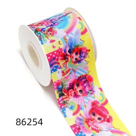 Animal Cartoon Ribbon Printing Ribbon Thermal Transfer Ribbon Flower Diy Ribbon Roll (Option: Style 86160-22mm-50yards)