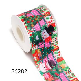 Christmas Printing Thermal Transfer Flower Diy Ribbon Roll (Option: Style 86282-22mm-50yards)