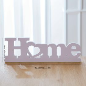 HOME LOVE Letter White HOME Art Decoration Ornaments (Option: HOME)